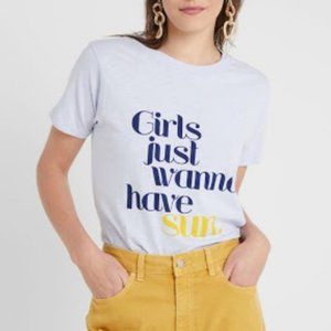 J. CREW Girls Just Wanna Have Sun Graphic Tee
